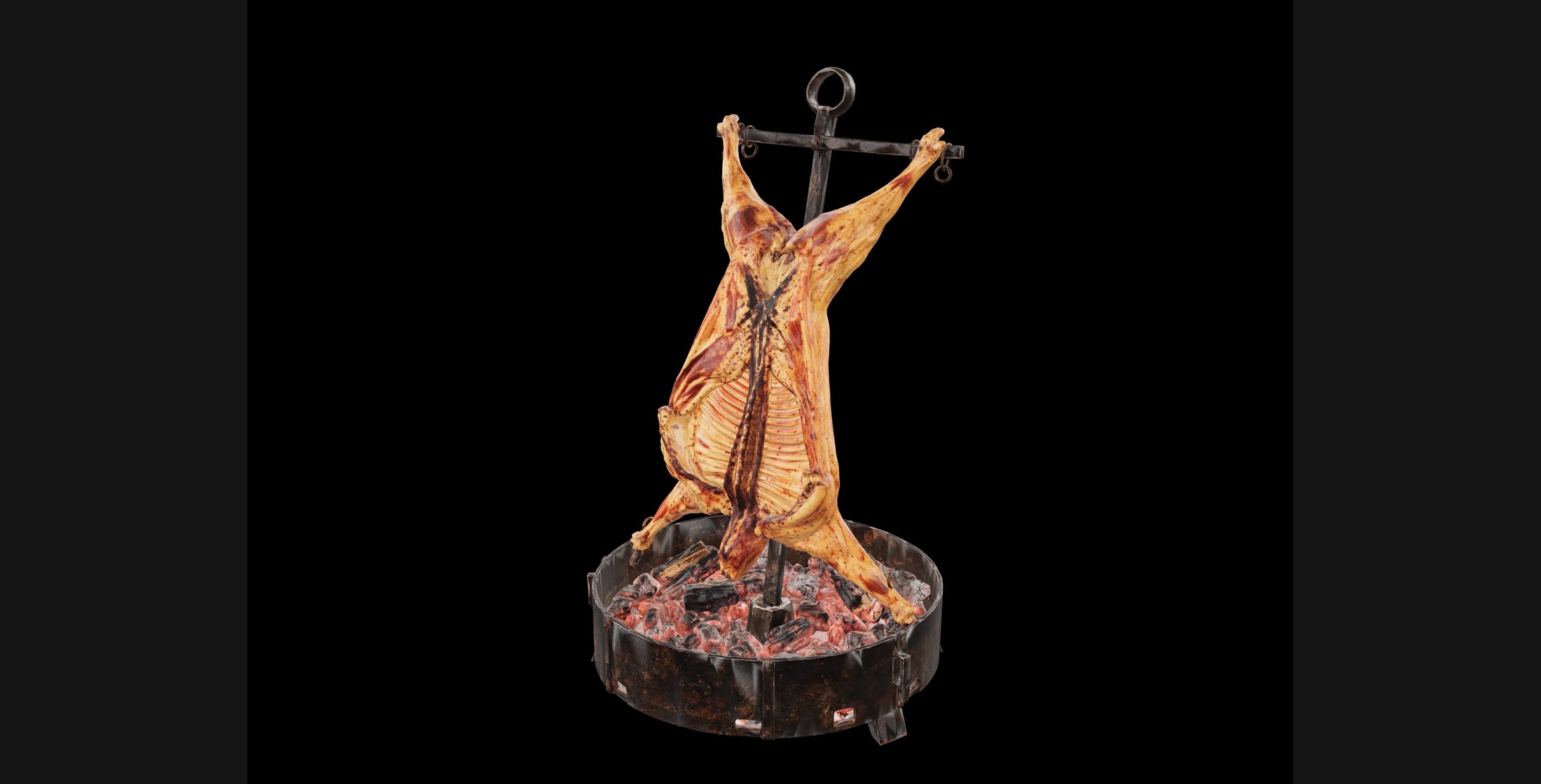 Wood-fired lamb on the asador, by reservation