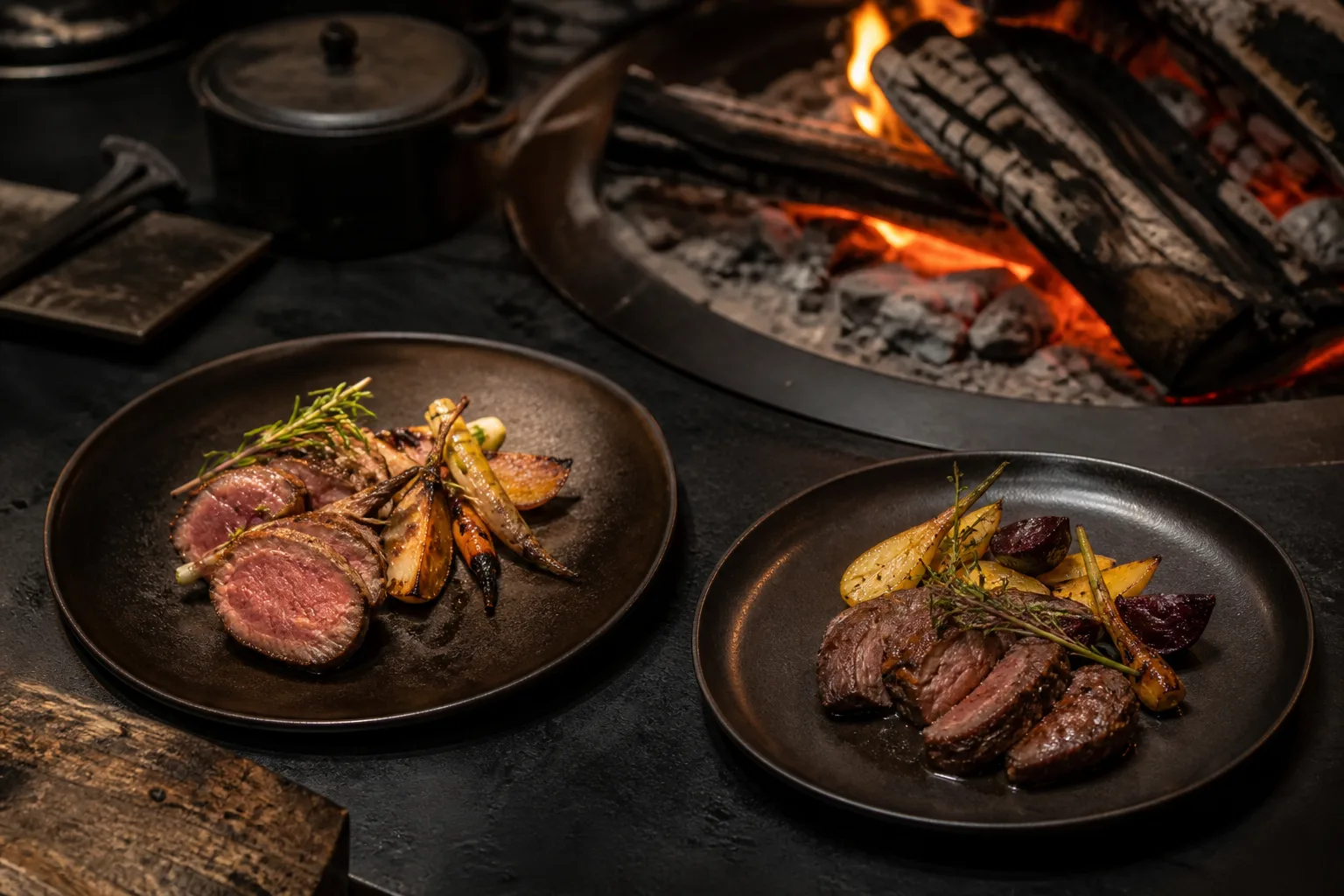 Land and Fire tasting menu